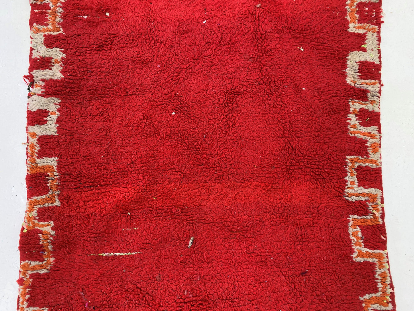 Hallway Vintage Red Runner, Moroccan Rug Runner, Unique Berber Wool 3x7 Rug.
