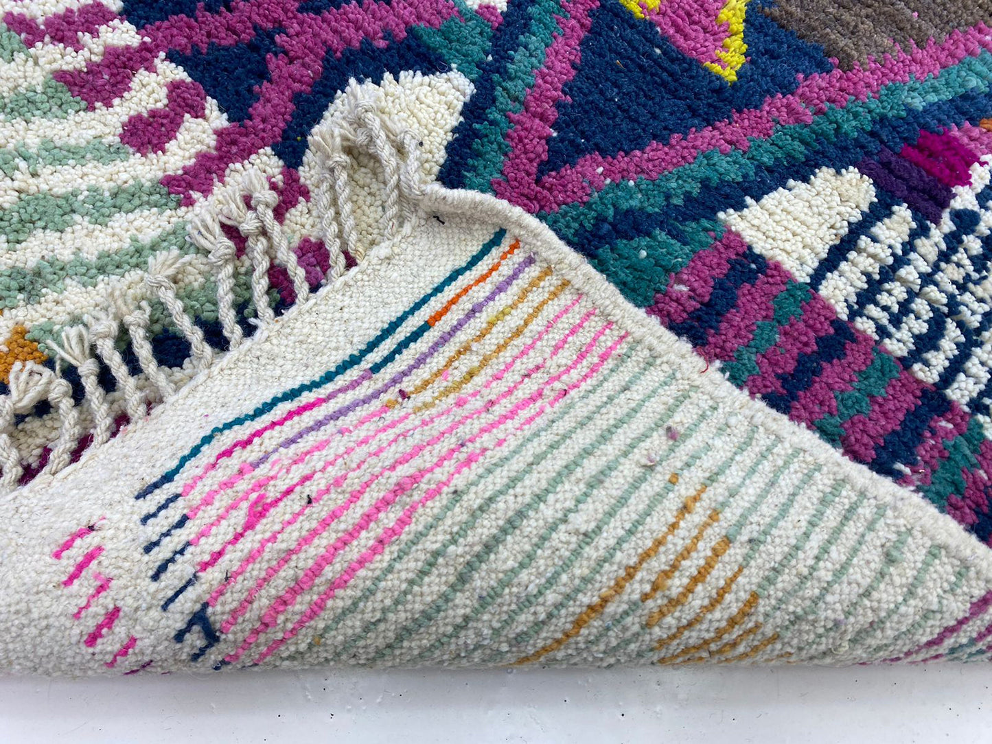 Custom Colorful Moroccan Berber Area Rug, Vibrant Bohemian Decor for Your Home.