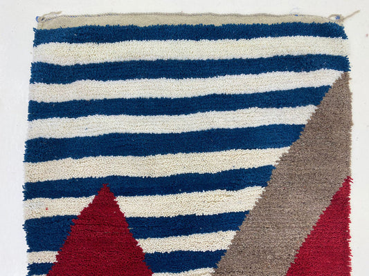 Tapis en laine marocain Boho Chic, tapis fabriqué à la main sur mesure.