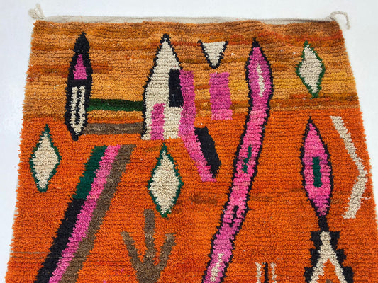 Moroccan Berber Rug for Living Room, Handcrafted and Unique Custom Rug.