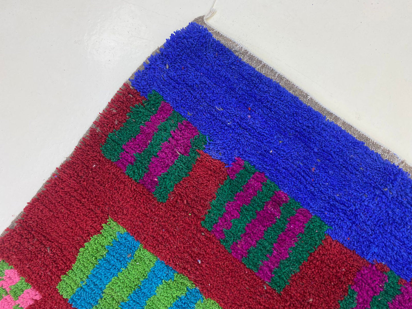 Moroccan Home Decor Rug, Bohemian Hand Knotted Wool Rug.