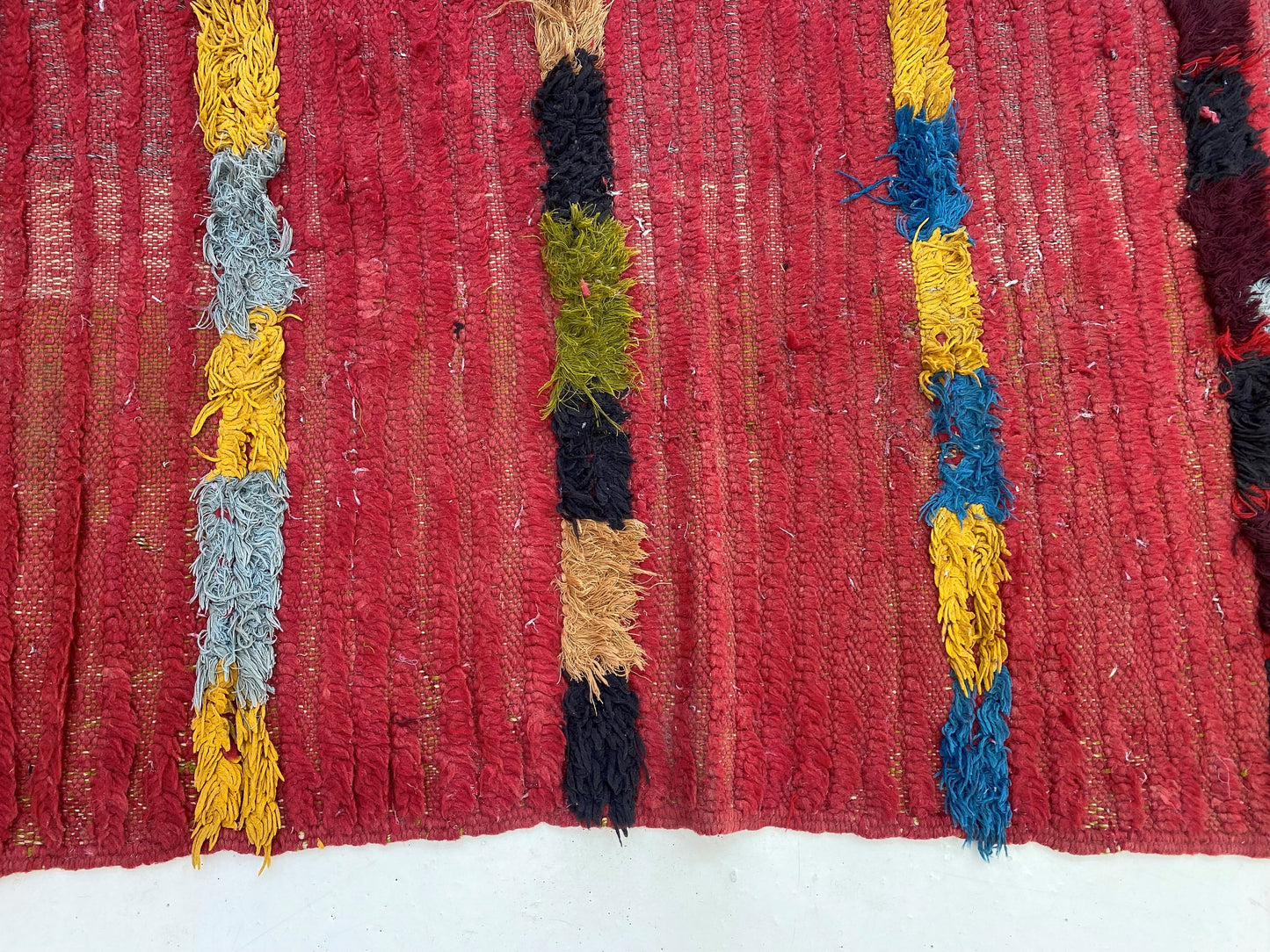 3x7 Moroccan Rug Runner, Unique Vintage Home Decor Runner.