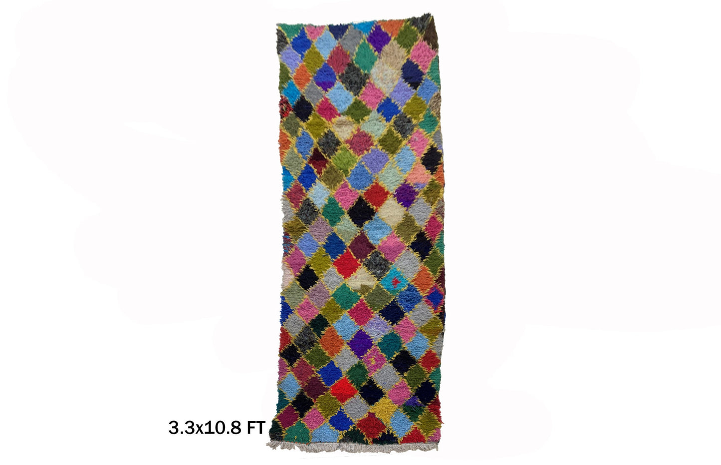 3x11 Vintage Moroccan Runner Rug, Creative Berber Style.