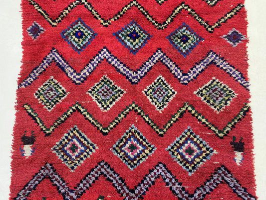 5x9 Vintage Moroccan Rug, Berber Unique Decor Rug.