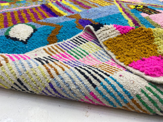 Customized Moroccan Area Rug, Handcrafted Living Room Decor.