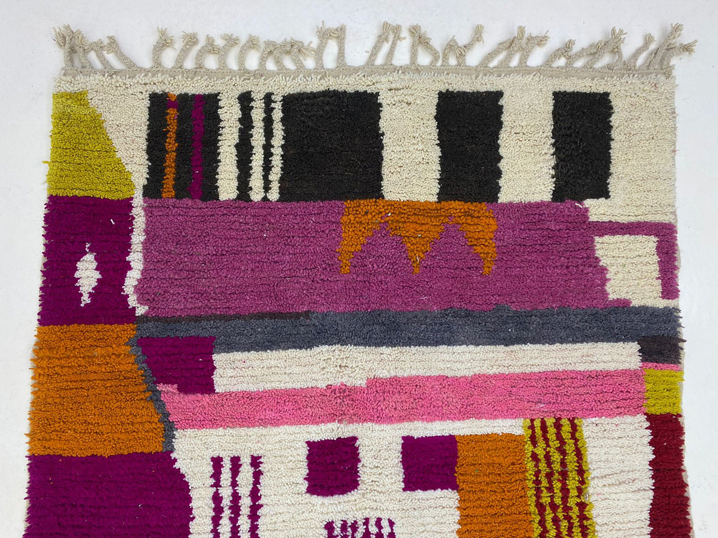 Custom Colorful Handmade Berber Rug, Moroccan Area Rug for Living Room.