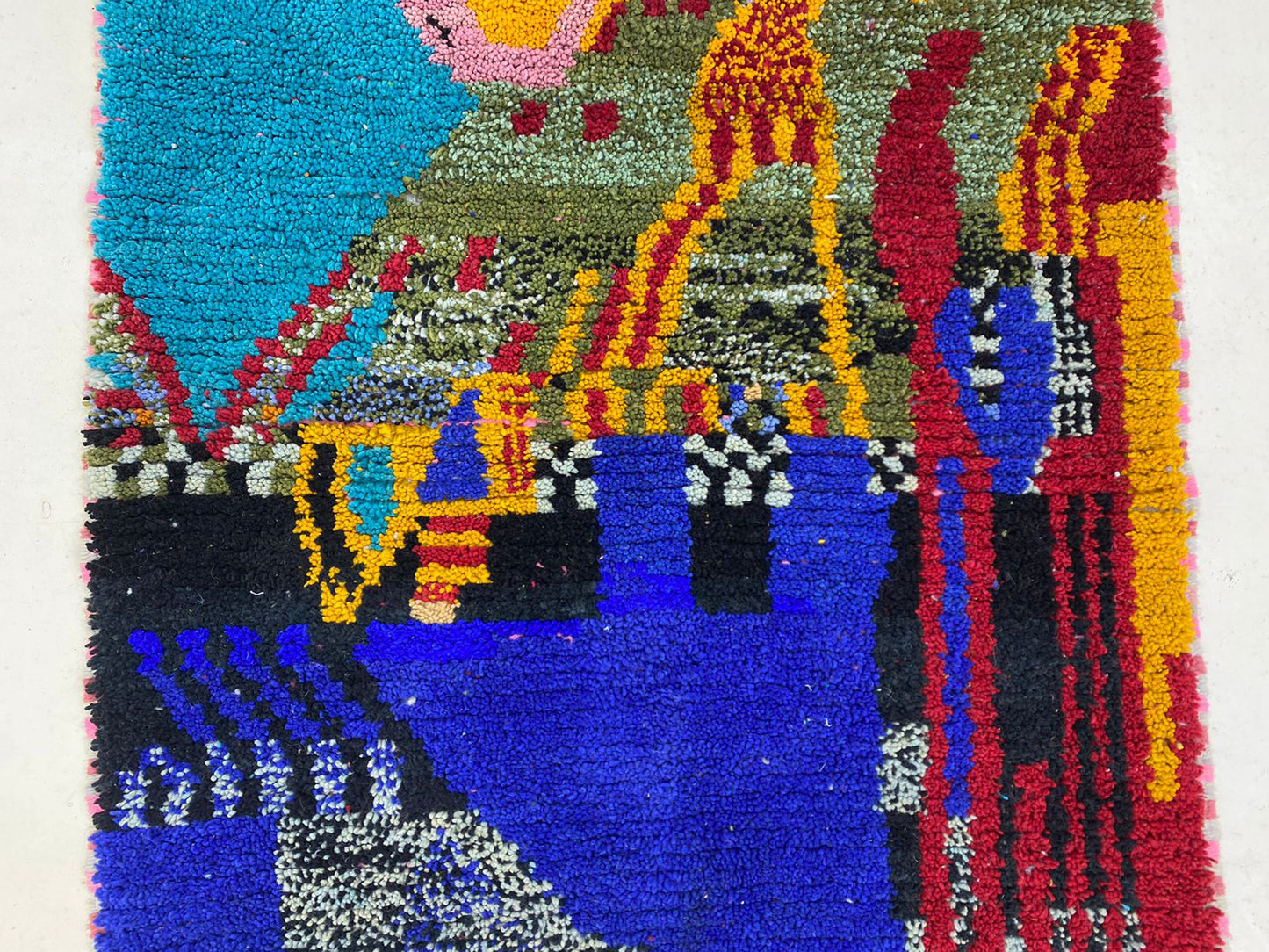 Handcrafted Moroccan Berber Rug, Unique Abstract Area Rug.