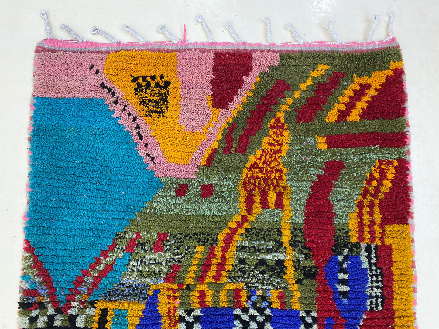 Handcrafted Moroccan Berber Rug, Unique Abstract Area Rug.