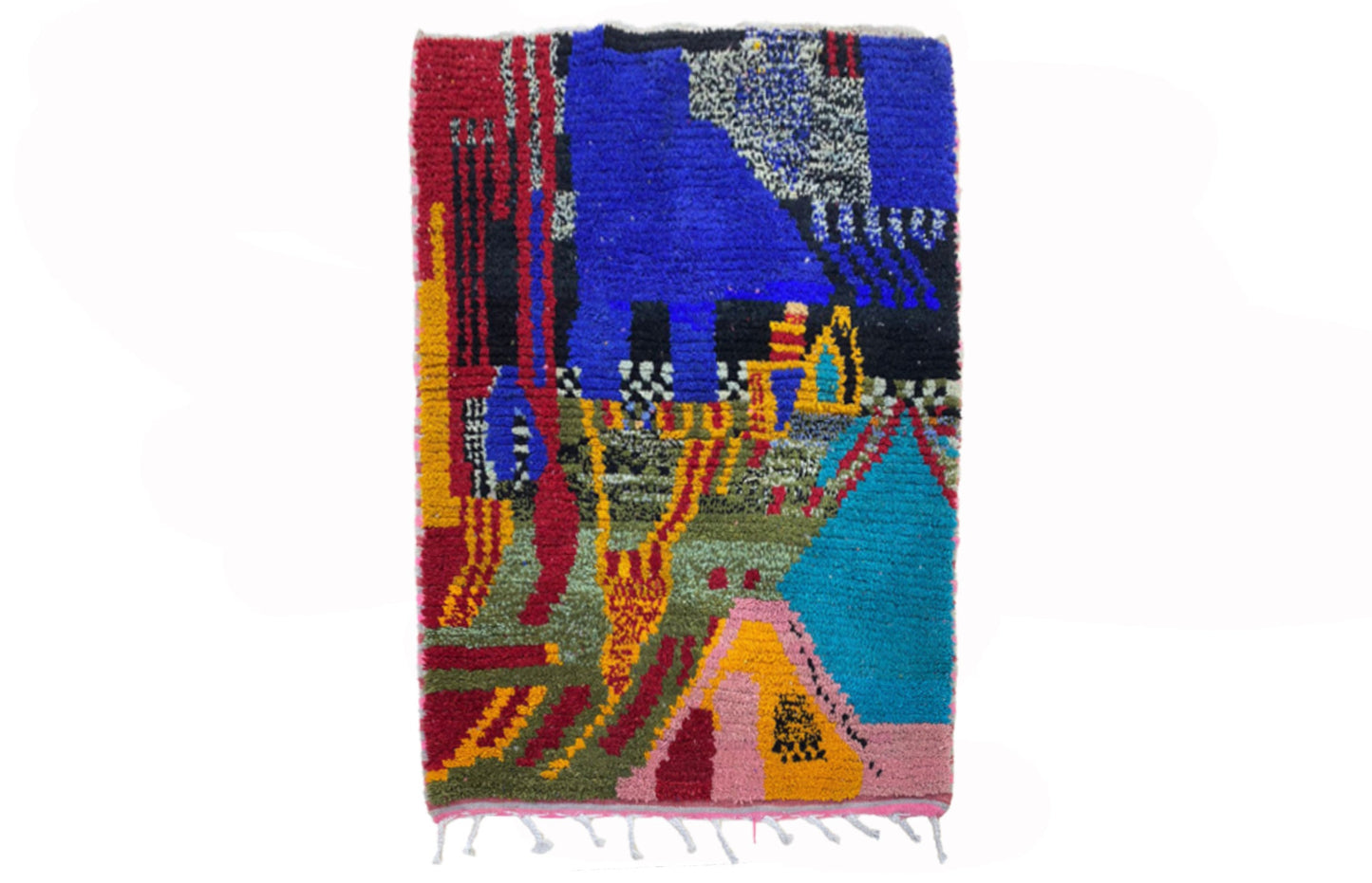 Handcrafted Moroccan Berber Rug, Unique Abstract Area Rug.
