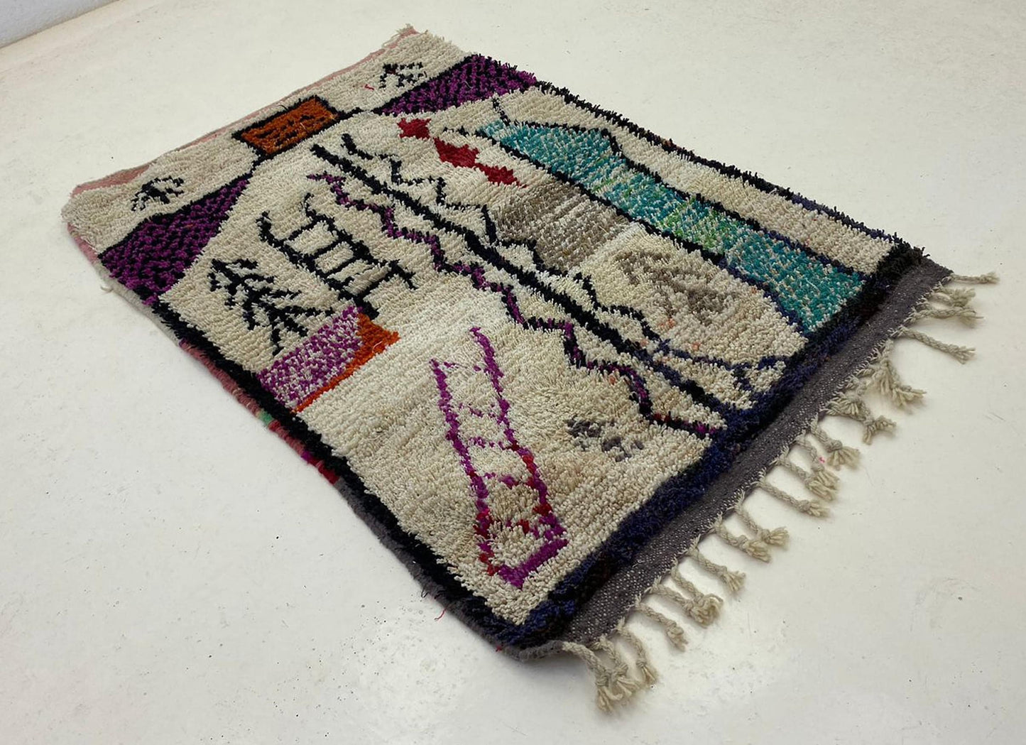 One of a Kind Moroccan Rug, Handmade and Customized Rug.