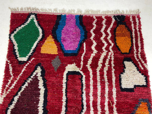 Abstract Moroccan Berber Rug, Handwoven Custom Area Rug.
