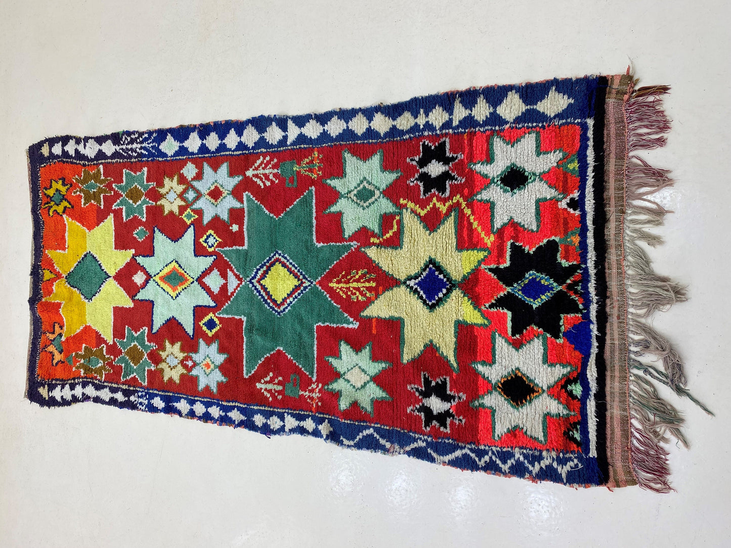 4x8 Unique Vintage Moroccan Area Rugs, Traditional Berber Design Rug.