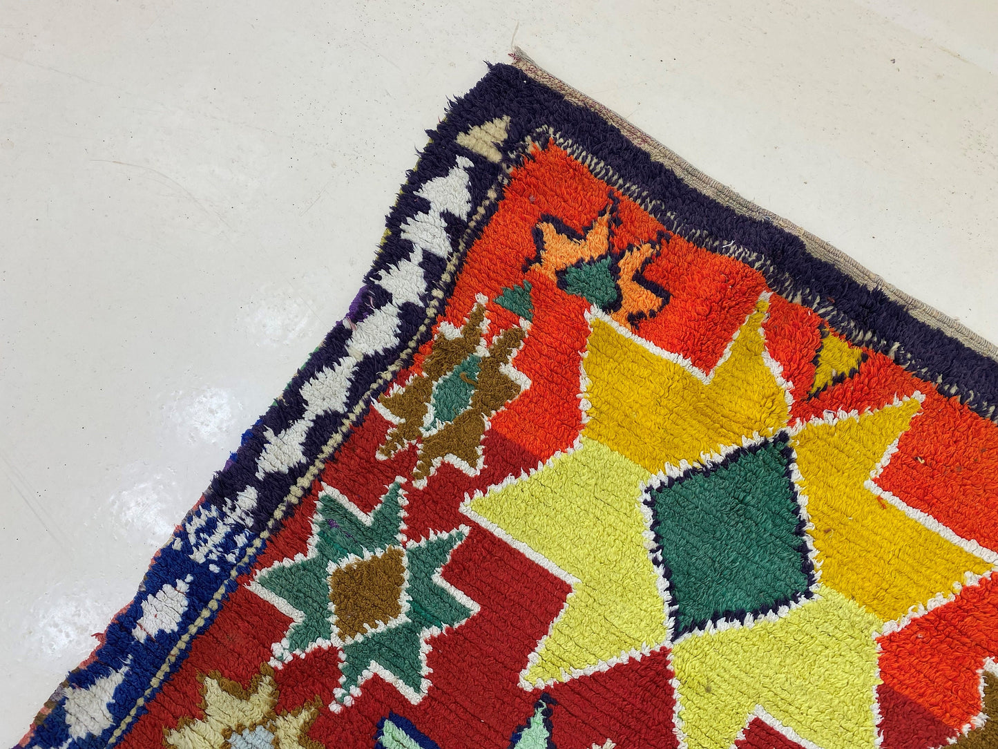 4x8 Unique Vintage Moroccan Area Rugs, Traditional Berber Design Rug.