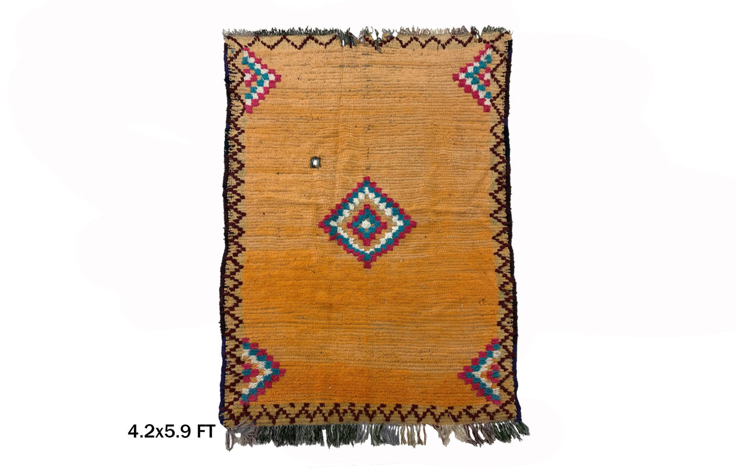4x6 Moroccan Rugs, Colorful Vintage Area Rug, Unique Berber Home decor.