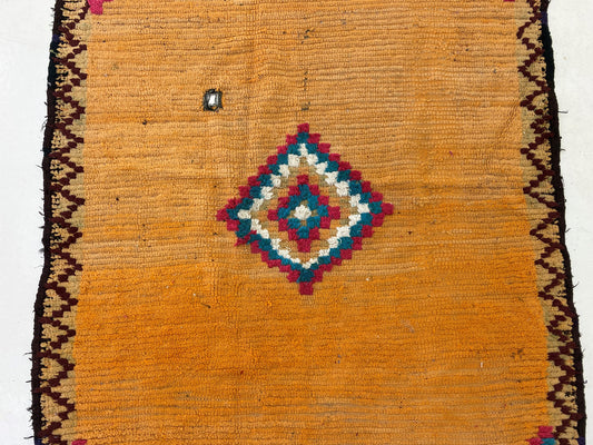 Tapis marocains 4x6, tapis vintage coloré, décoration d'intérieur berbère unique.