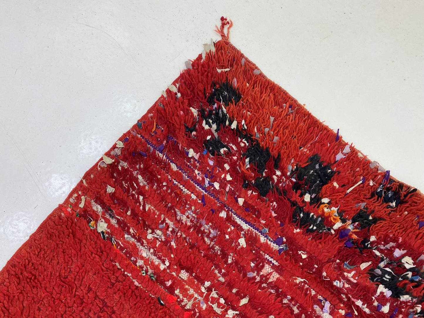 4x7 Moroccan Rug, Vintage Wool Boho Area Rug.