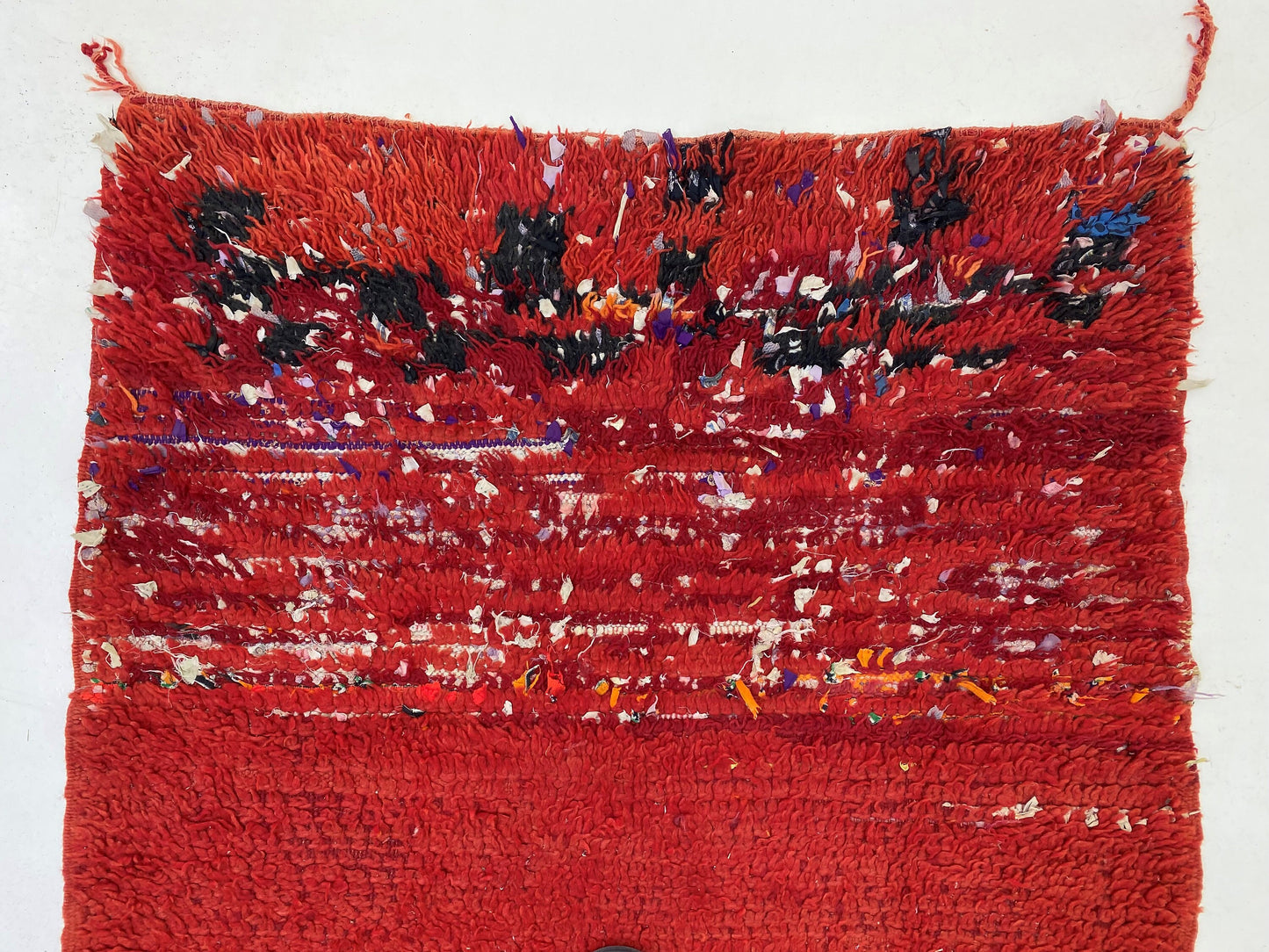 4x7 Moroccan Rug, Vintage Wool Boho Area Rug.