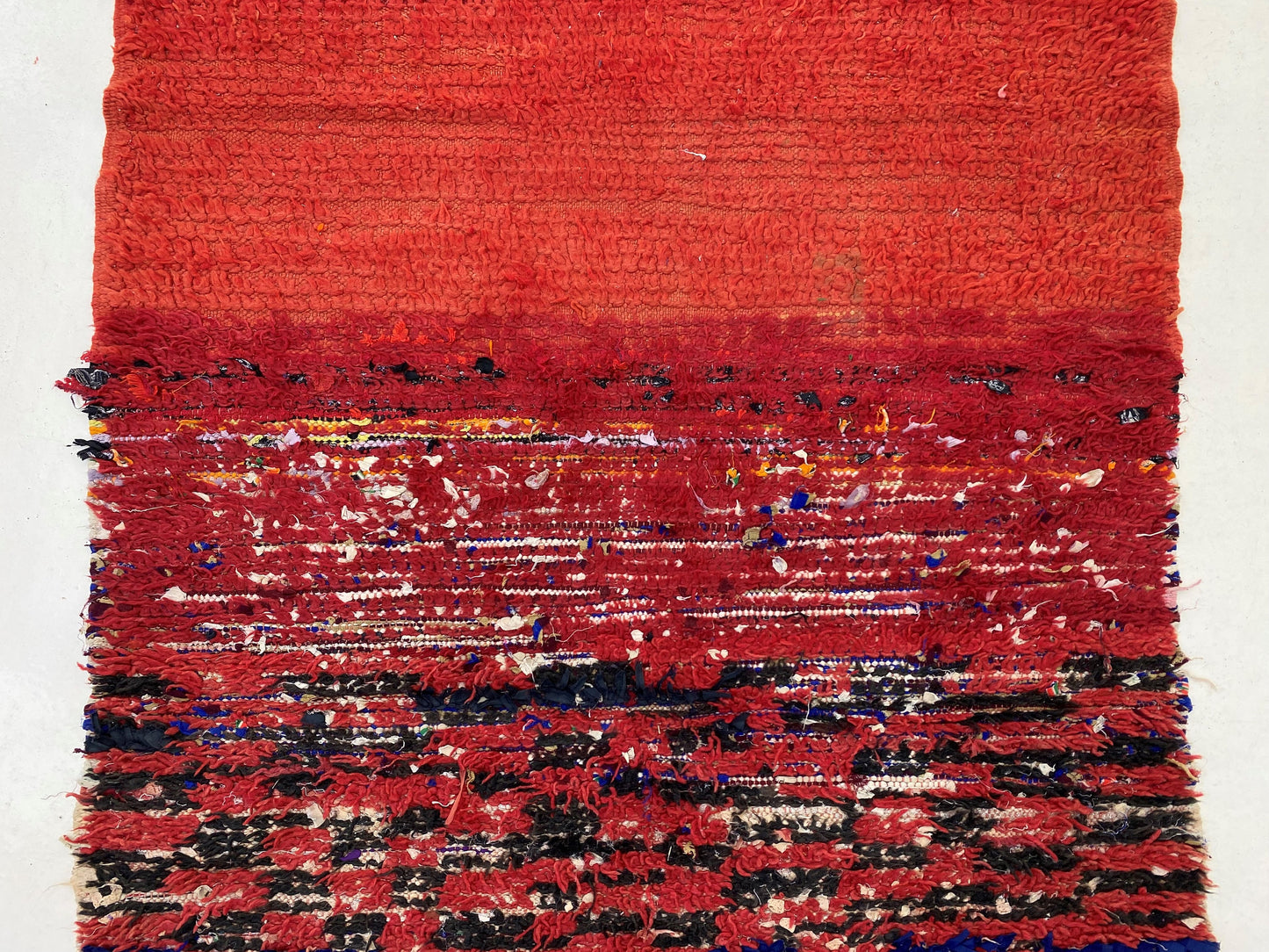 4x7 Moroccan Rug, Vintage Wool Boho Area Rug.