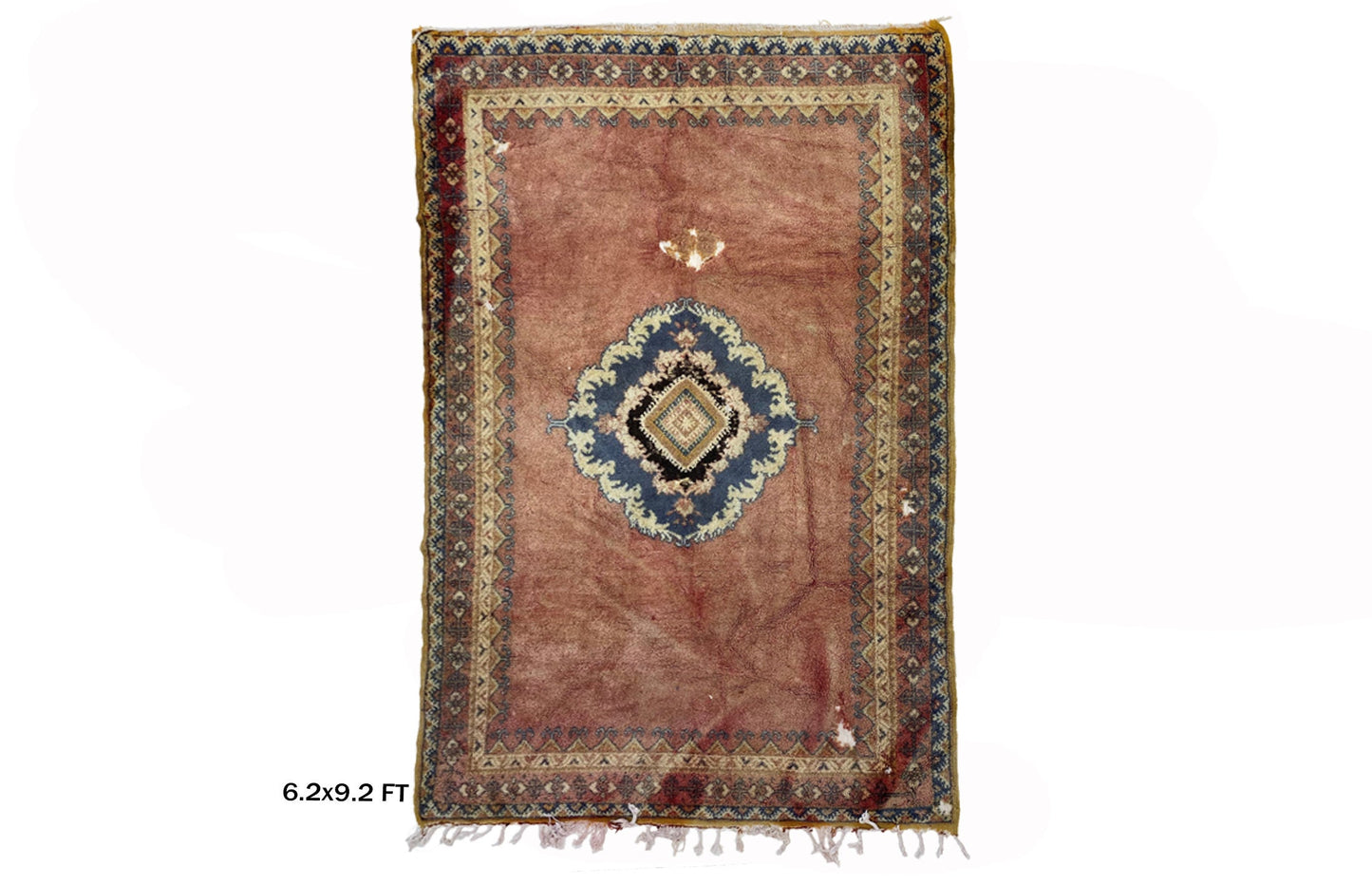 Unique Bohemian Moroccan Area Rug 6x9 ft.