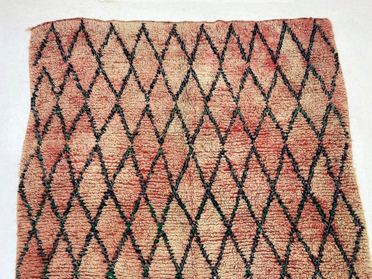 Vintage Grid Moroccan 6x15 Rug Runner.