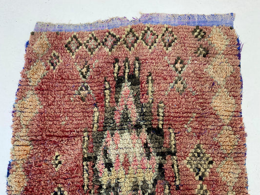 Vintage decor runner, Moroccan 4x8 Runner Rug.