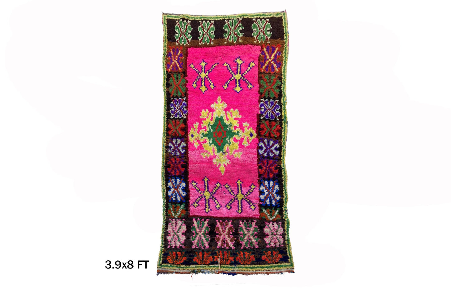 4x8 Berber Moroccan Rug, Cozy Vintage Home Decor Rug.