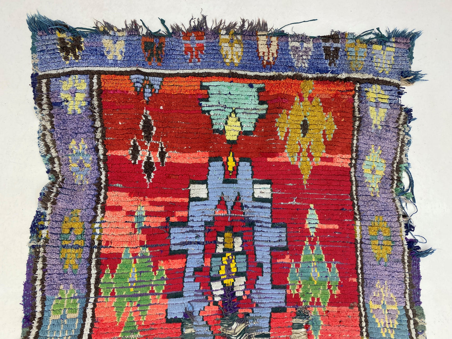 4x8 Vintage Moroccan Rug, Authentic Boho Rug, Berber Area Rug.