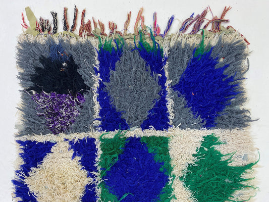 Small Berber Moroccan Rug, Vintage Berber 3x5 Rug.