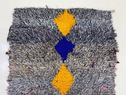 Tapis de couloir marocain étroit 2x9, tapis de couloir berbère coloré.