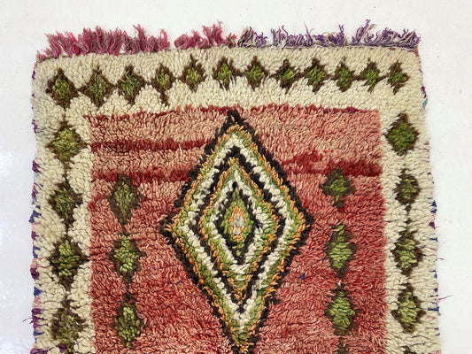 Moroccan Runner rug, Diamond Berber 3x7 Runner Rug.