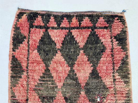 4x6 Diamond Rugs, Moroccan Rug, Colorful Vintage Area Rug.