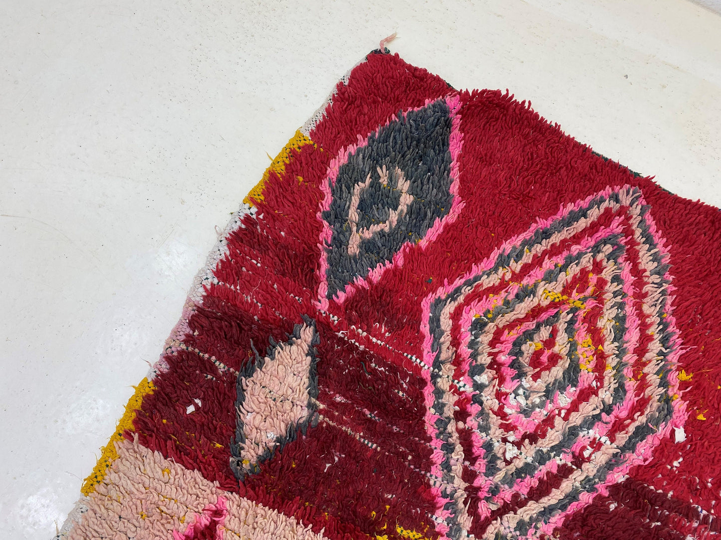 Vintage Bohemian Runner, 3x11 Moroccan Runner Rug - Colorful Diamond Pattern.