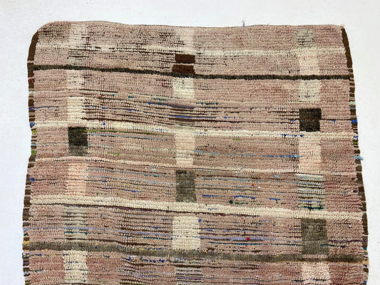 Tapis de couloir marocain minimaliste 5x10,5, grand tapis berbère vintage.