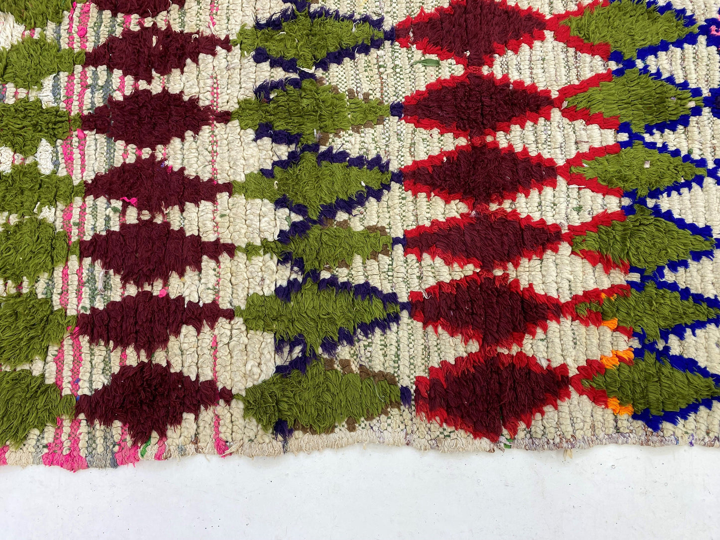 3x7 Berber Moroccan Runner Rug, Unique Vintage Home Decor Rug.
