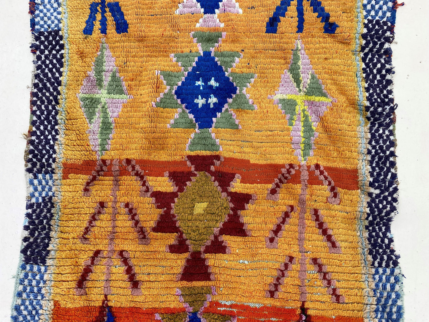 Berber Multicolor 3x8 Runner Rug, Bohemian Moroccan Rug Runner.