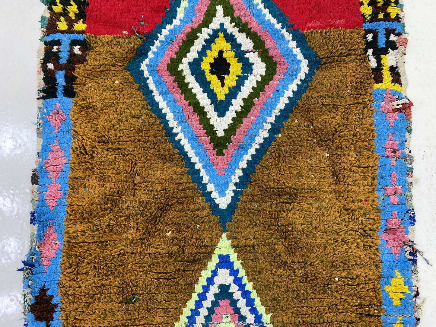 Vintage Moroccan 3x6 Rug Runner, Small Berber Style Rug Runner.