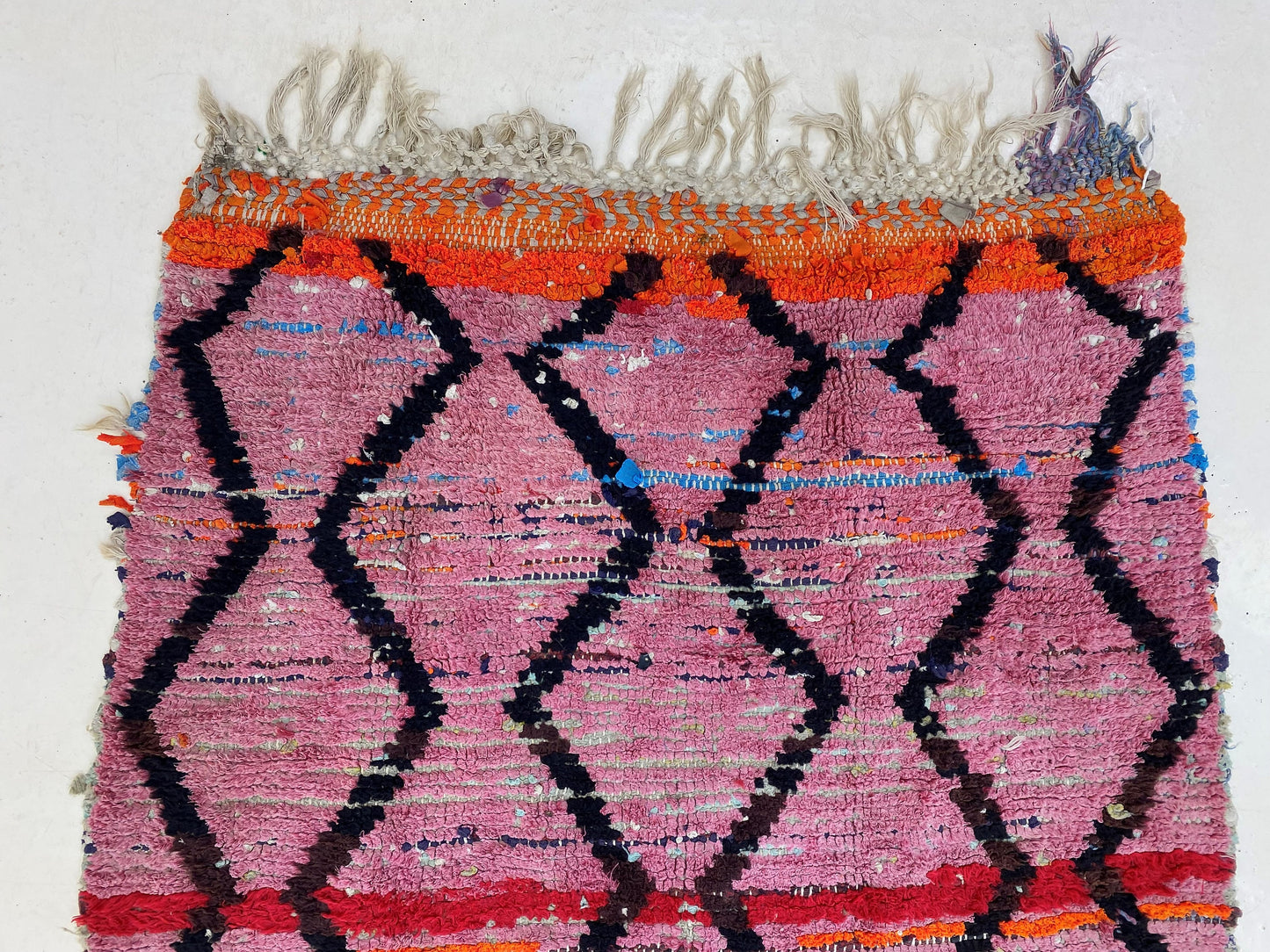 3x9 Vintage Berber Moroccan Runner Rug.