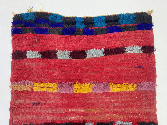 Tapis marocain 3x7, décoration d'intérieur vintage unique.