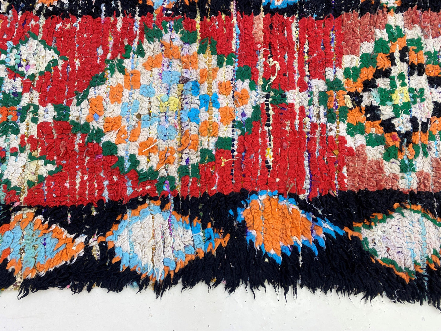 Tapis de couloir marocain étroit 2x10, tapis de couloir berbère vintage en laine.