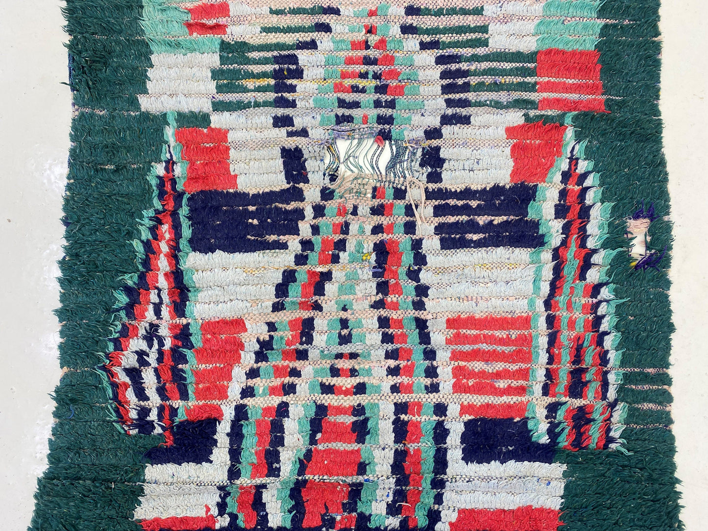 3x9 Boho Moroccan Rug Runner, Vintage Colorful Runner.