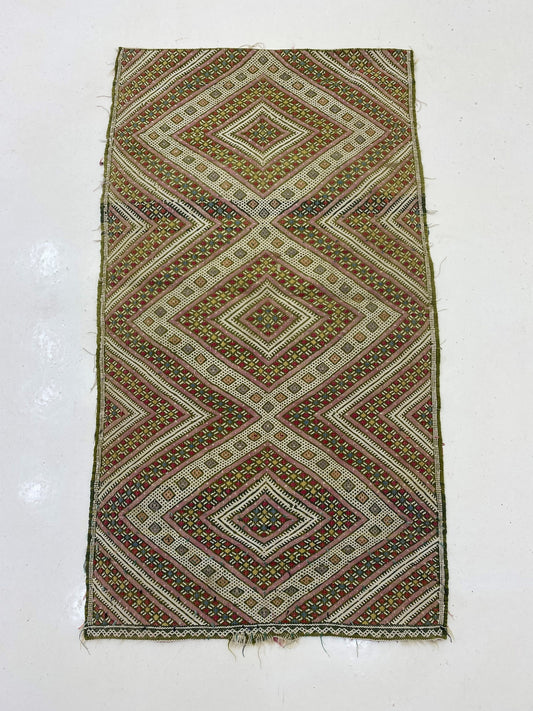 Berber Small Moroccan Rug 2x4, Vintage Unique Home Decor.