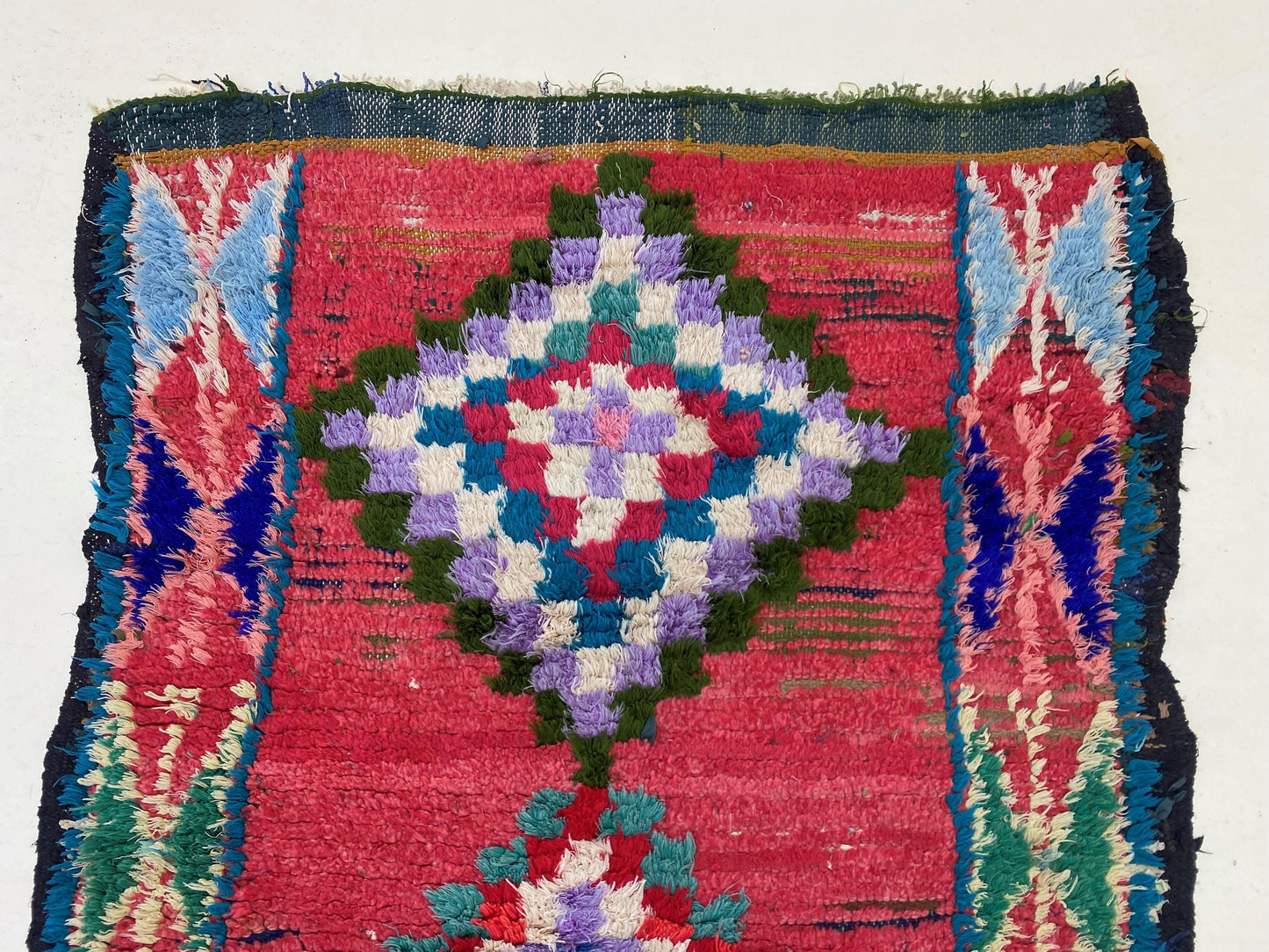 Traditional Moroccan Runner Rug – 3x7 Vibrant Diamond Runner – Perfect for Boho-Chic Interiors.