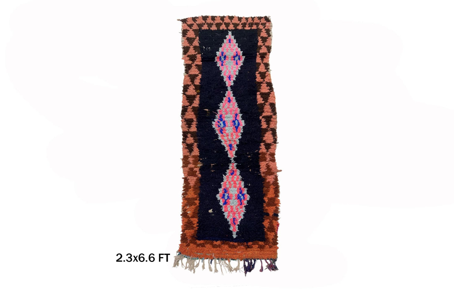 Vintage Moroccan Runner Rug, Colorful Home Decor.
