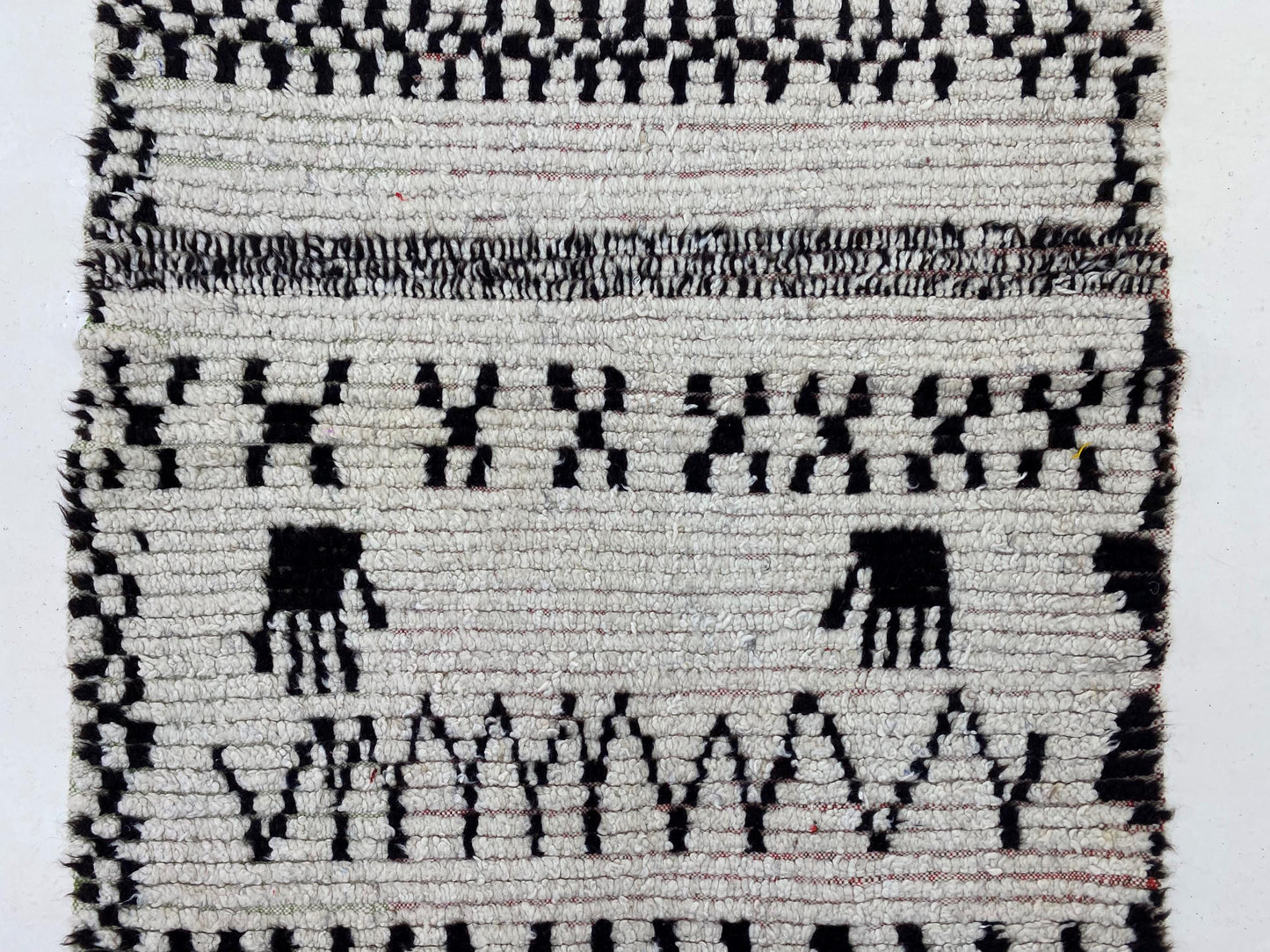 Small Unique Moroccan Rug, 3x5 Vintage Area Rug.