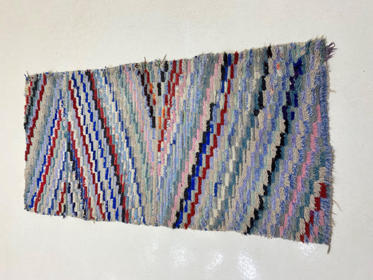 Tapis marocain 3x7, décoration d'intérieur vintage unique.