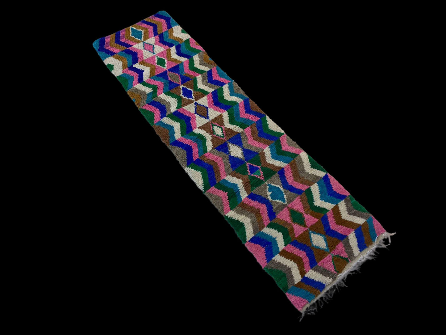 Handwoven Moroccan Runner: custom Berber Wool Hallway Rug!