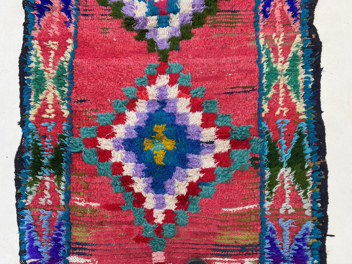 Traditional Moroccan Runner Rug – 3x7 Vibrant Diamond Runner – Perfect for Boho-Chic Interiors.