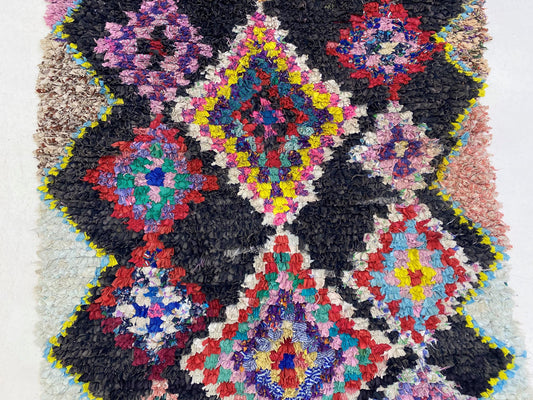 Boucherouite Berber Moroccan Rug 5x6.