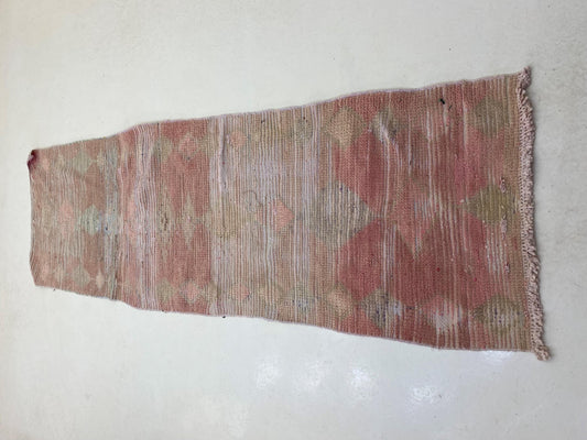 Vintage Wool Moroccan Runner Rug 3x10.