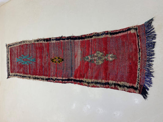 Moroccan Runner Rug 3x10, Long Wool Home Decor.